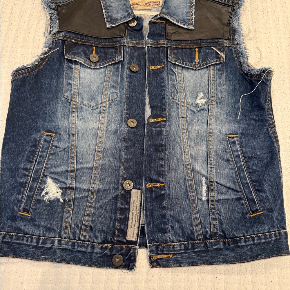 Cult of Individuality Blue Denim Vest